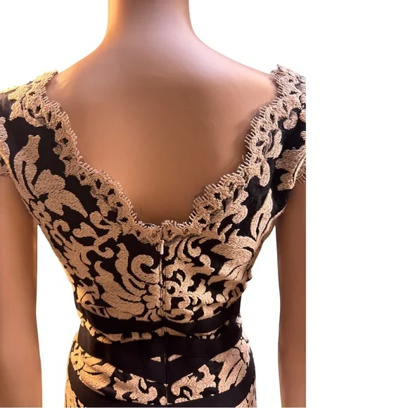 Tadashi Shoji Black and Ecru Sleeveless Dress 14 - Picture 7 of 9